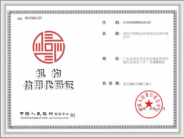 信用機構(gòu)件